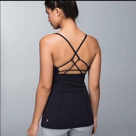 Lululemon black dancing warrior tank yoga top size 6 - Picture 2 of 7